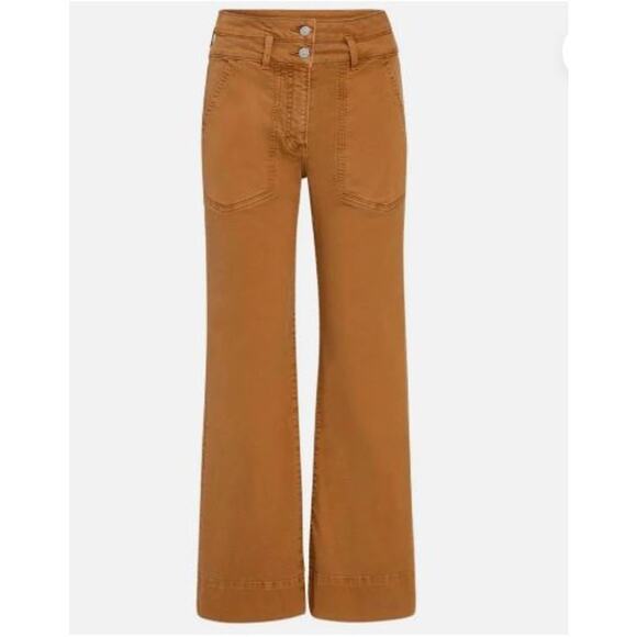 Veronica Beard Women's Hilde Ankle Crop Jeans Deep Ochre NWT 348 Sz 28 - Picture 2 of 4